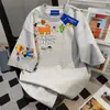 Camiseta de Manga Corta con Estampado de Letras Estilo Retro Americano para Mujer Verano 2025 Ins Elegante Streetwear Versátil Casual Holgada