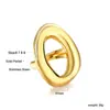 Anillo Geométrico Irregular Minimalista de Moda Transfronteriza de Alta Venta, Chapado en Oro de 18K, Anillo de Dedo Índice de Estilo Fresco, Anillo Único Europeo y Americano