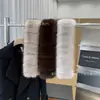 Bufanda de Piel Sintética tipo Sable para Otoño e Invierno, Bufanda Cálida para Exteriores para Mujer, Calentador de Cuello Espeso Popular, Moda Europea y Americana, Bufanda Versátil de Lujo Ligero