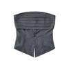 Top sin tirantes de estilo europeo y americano de verano 2023 con diseño Sense Niche para mujer, chaleco ajustado de cintura ajustada, ropa exterior con cabestrillo Air Sense para el ombligo.