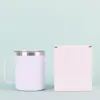 Caneca Térmica de Aço Inoxidável 304 Transfronteiriça 12oz Mini Caneca Fria com Tampa Alça de Escritório Caneca com Alça