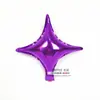 Globos de Papel de Aluminio de Estrella de Cuatro Puntas de 10 pulgadas, 24 pulgadas, 30 pulgadas para Fiestas de Cumpleaños, Decoraciones de Bodas, Arreglos de Eventos y Adornos