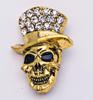 Nuevo broche de aleación retro con forma de calavera y serpiente para Halloween, creativo, para hombre y mujer, para cárdigan, abrigo, ramillete, joyería