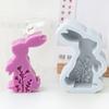 Serie de Pascua molde de silicona para velas de conejo DIY flor en relieve vela de conejo yeso decoración de gota de pegamento