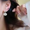 Pendientes pequeños de estrella de seis puntas con incrustaciones de diamantes y piedra de ojo de gato para niña dulce, pendientes de personalidad para mujer, pendientes de nicho 2025 Tide