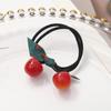 Celebridad de Internet Diadema Mediana de Cereza para Mujer Estilo Coreano Cuerda para el Cabello de Alta Elasticidad Banda de Goma Femenina Chica del Bosque Frescos Accesorios para el Cabello Diadema