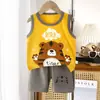 Traje de chaleco para niños verano algodón niños nuevo niñas shorts ropa traje de bebé coreano ropa para niños al por mayor