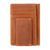 1075 Ventas Directas de Fábrica Billetera para Monedas de Cuero Crazy Horse Cartera para Tarjetas Retro de Cuero Genuino Pinza para Billetes en Efectivo Dólar