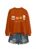 Amazon eBay sitio independiente sudadera casual cómoda y versátil para mujer Cory Season libro hoja de calabaza