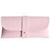 Bolsa para gafas de cuero simple japonesa y coreana en stock para exteriores, portátil, bolsa de almacenamiento para gafas de sol, bolsa protectora, estuche para gafas