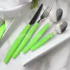 Conjunto de 12 Peças em Estoque, Conjunto de 16 Peças, Conjunto de 24 Peças Faca, Garfo e Colher de Plástico para Churrasco Conjunto de Talheres Sul-Americano Brasileiro de Baixo Custo