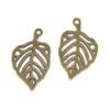 16 Colgantes Retro con Forma de Hoja Accesorios de Joyería DIY de Aleación Colgante para Collar Pulsera Llavero Venta Caliente Transfronteriza