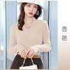 Camisa negra elástica con cuello en V de imitación de cachemira para mujer, ropa exterior de otoño, nuevo traje pequeño, ropa interior elegante, top ajustado