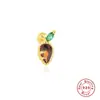Piercing Espiral Animal em Prata de Lei S925 Brinco Único Stud Earrings 925Sterlingsilver
