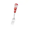 Colher de Natal Transfronteiriça Talheres Criativos Boneca Colher de Sobremesa Garfo Desenho Animado Árvore de Natal Colher Garfo Conjunto Caixa de Presente