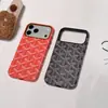Adecuado para funda de teléfono iPhone 18 Pro Max, funda protectora magnética de cuero con patrón de pata de gallo de moda para Apple 17, protección anticaídas para 16