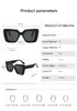 Gafas de Sol Cuadradas de Moda Sencilla con Montura Grande para Mujer, Gafas de Sol para Celebridades de Internet, Tomas Callejeras