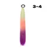 Peluca de Nuevo Estilo para Mujer, Cola de Caballo Larga Trenza Grande de Fibra Sintética de Colores, Trenza Grande de Color Dorado Láser de un Solo Hilo, Accesorio para el Cabello de Chica Popular