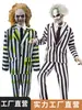 Fantasia de Halloween do Arcanjo Fantasia COS Cosplay do Filme Beetlejuice Terno Listrado