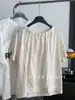 Camisa de manga corta de algodón Tencel Lyocell estilo francés 2026 para mujer, nuevo top fino de verano de corte holgado, color liso