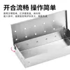 Caja de Humo Cuadrada Herramienta para Barbacoa al Aire Libre Caja de Especias para Barbacoa de Acero Inoxidable Caja de Madera Frutal Caja de Carbón