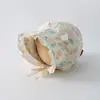 Chapéus para Bebês e Crianças Pequenas para Primavera e Outono, Estilo Fino, Touca Protetora, Chapéu de Sol Floral Francês para Meninas Bebês, Chapéu Pequeno para Bebês
