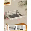 Estante para router sin taladrar agujeros, estante de almacenamiento para pared para sala de estar, caja de almacenamiento wifi, soporte de pared para decodificador de TV