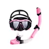Máscara de Buceo Set de Snorkel Máscara de Buceo para Nadar Tubo de Respiración Completamente Seco Set de Dos Piezas Equipo de Buceo para Adultos