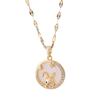 Tiktok mismo estilo nacional Festival de Medio Otoño conejo acero de titanio cadena clavícula collar para todo fósforo que no se desvanece joyería collar femenino al por mayor