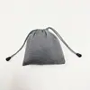 Bolsa de cordón de poliéster bicolor de tacto frío 13*13 cm, malla de panal transpirable, bolsa de almacenamiento de tacto fresco para auriculares digitales