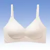 Item popular de comércio exterior transfronteiriço: Sutiã de seda gelada ultrafino sem costura para o verão para mulheres com seios pequenos, realçador e sem aro com suporte lateral para os seios