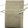 Bolsa de Regalo de Lino con Cordón y Textura de Lino Sintético, Bolsa con Cordón para Joyería, Pulseras y Accesorios, Empaque a Prueba de Polvo, En Stock