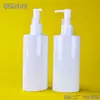 Botella de Loción Corporal Personalizada de 200 ml, Botella de Aceite Limpiador, Plástico PET, Bomba de Presión PP, Producto Cosmético Blanco para el Cuidado de la Piel, Botella Vacía