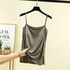 Modal con Almohadilla en el Pecho Dobladillos Divididos Pequeño Sling Verano para Mujer Camiseta Base Fina Chaleco Interior Top sin Mangas