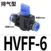 Válvula Manual Pneumática Hvff Conector Rápido Hvff-6/8/10/12 Válvula Manual Válvula de Tubulação Conector Plug Rápido para Tubo de Ar