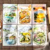 Adesivos de Dia Lindo: Série Cenários Distantes - Material para Diário Tema Cenários de Viagem, 30 Folhas, 6 Designs