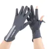 Luvas Finas de Proteção Solar para Mulheres, Proteção UV de Verão, Proteção para as Mãos para Dirigir ao Ar Livre e Ciclismo, Luvas Sem Dedos de Seda de Gelo com Tela de Toque