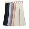 Ry2667-26 Verano Estilo Coreano Cintura Alta Cintura Elástica Levanta Glúteos Pantalones de Yoga Acampanados Corte Ajustado Fitness Pantalones Deportivos Forma de Durazno Largos