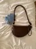 Chengyaya Estilo Coreano Caseiro Óleo Cera Pele Simples Ervilha Bolsa Pequena Retro Versátil Ombro Transversal Bolsa Dumpling