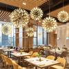 Lustre de gipsófila nórdico pós-moderno restaurante bar escada bola de faísca loja de roupas loja de chá com leite lustre comercial
