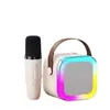 Altavoz Inalámbrico Bluetooth Transfronterizo K12K con Micrófono Individual, Luces LED RGB de Colores, Altavoz para KTV en Casa, En Stock de Fábrica