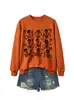 Sudadera casual de moda para mujer de Halloween con nueve marcos de calavera y lazo de estrella - Tienda independiente de Amazon eBay