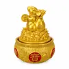 Doze Enfeites Giratórios de Tigela da Sorte do Zodíaco para Riqueza e Prosperidade, Enfeites do Zodíaco Ovelha e Dragão, Decorações de Mesa para Sala de Estar Venda por Atacado