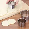 Juego de herramientas de acero inoxidable para cortar obleas de dumplings, un gadget casero para hacer dumplings, prensa redonda para hacer obleas de dumplings