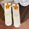 Meias de Gato com Sino de Jingle Cartoon Branco Novidade de Outono Versáteis Fofas Roupas de Fora Ins Estilo Japonês Divertidas Meias Longas