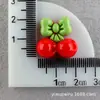 Acessórios de Resina Maçã, Fivelas Brilhantes para Sapatos, Acessórios de Frutas Morango, Materiais DIY Cereja, Capa de Celular com Cola Creme