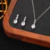 Conjunto de Brincos e Colar Weidni de Luxo Acessível, High-End, Elegante, Moderno e Versátil, Atacado para Mulheres