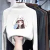 Nueva camiseta de manga larga de otoño e invierno para niños, capa base cálida con forro polar para niñas, ropa de otoño e invierno, ropa casual para niñas pequeñas