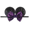 Faixa de Cabelo de Nylon Elástica Nova Ajustável Transfronteiriça Laço de Lantejoulas Acessórios de Cabelo Infantis Vestido de Festa para Mulheres