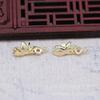 Color con retención de oro galvanizado DIY colgante de flor loto se puede incrustar con accesorios para el cabello para tocado marea nacional material Hanfu B1112